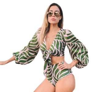 Costum de Baie, Doua Piese, Decupat, Elegant Mood - Img 2