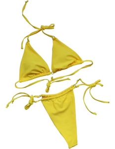 Costum de Baie, Doua Piese, Galben