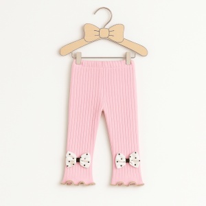 Dres fara Talpa pentru Copii, cu Fundita Saten, Roz, Bumbac Gros