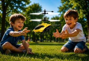 Elicopter cu Inductie, Control Tactil, Sistem Gyroscopic, Incarcare USB, Alb/Galben, Varsta 14+ - Img 4