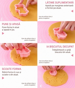 Forme din plastic, Model Catelusi, pentru copt turta dulce si prajituri, 6 piese - Img 3