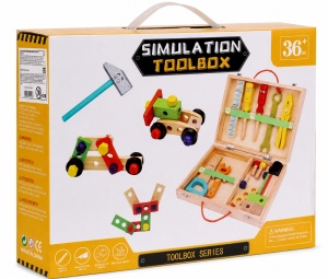 Joc Interactiv Montessori, Set Unelte din Lemn Multicolor, Vârstă: 3ani+ - Img 4