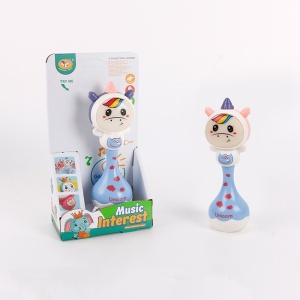 Jucarie Interactiva pentru Copii, cu Sunete si Lumini, Model Unicorn, Plastic, 12 luni+