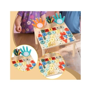 Masă Educațională din Lemn cu Activități Matematice, Multicolor, 3ani+ - Img 2