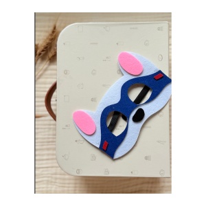 Masca pentru Copii Model Raton, 20x12,5 cm, Fetru, cu Elastic