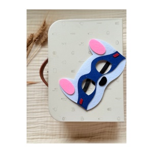 Masca pentru Copii Model Raton, 20x12,5 cm, Fetru, cu Elastic - Img 2