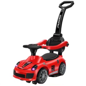 Masinuta de Impins pentru Copii Greutate Maxima 27 kg, cu Maner Parental, Rosu