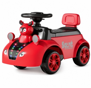 Mașinuță Ride-On pentru Copii 1-3 Ani, cu Lumini LED și Muzică, Model Ren, Rosu