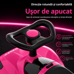 Mașinuță Sport pentru Copii 1-3 Ani cu Depozitare, Lumini și Efecte Muzicale, Roz - Img 4
