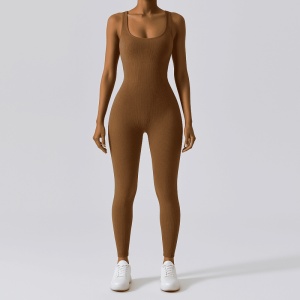Salopeta Modelatoare pentru Sala, Decolteu Patrat si Spate forma U, Kaki