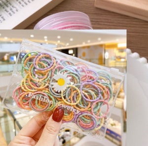 Set 100 Elastice Multicolore pentru Par