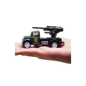 Set 4 Masinute Armata, Plastic, Verde, 9 cm, 3 ani+ - Img 2