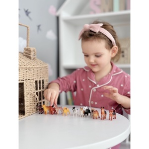 Set Figurine Caini, 12 Piese, 6 cm, Plastic, Multicolor