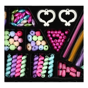 Set pentru coafat, margele si accesorii pentru par, Multicolor, Varsta 5+ - Img 2