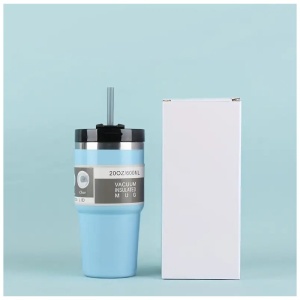 Termos Adulti, Otel Inoxidabil, cu Pai, Bleu, 600 ml