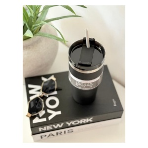 Termos Adulti, Otel Inoxidabil, cu Pai, Negru, 600 ml - Img 2