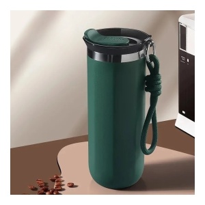 Termos pentru Cafea, cu Maner, Otel Inoxidabil, Verde, 500 ml