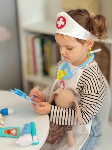 Trusa pentru copii Micul Dentist, Accesorii medicale, Valiza, 44 Piese, Plastic, Albastru, 3 ani+ - Img 3