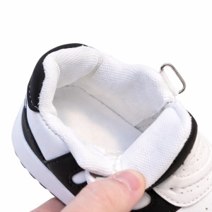 Adidași Copii Alb-Negru, Închidere cu Scai, Design Modern cu Inserții Laterale, Talpă Antiderapantă - Img 6
