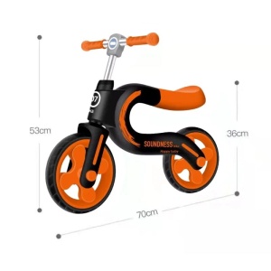 Bicicleta fara pedale pentru copii, Happy Baby, Portocalie, 2 ani+ - Img 2