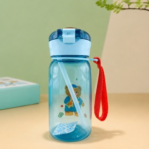 Cana cu Pai pentru Copii. Antipicurare, Plastic, Multicolor, 400 ml - Img 2