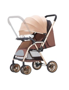 Carucior copii, sport, Cu tavita, 2 Suporturi pentru pahar, amortizoare, Z6 Maro