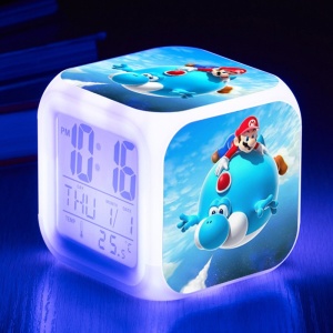 Ceas Cubic pentru Camera Copilului, Multiple Functii, Lumini, Model 2
