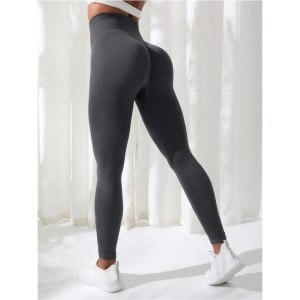 Colanti Sala Lungi, Modelatori, Model Push Up, cu Talie Inalta, Gri Inchis