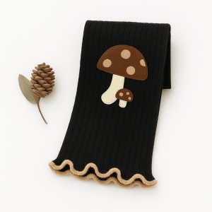 Dres Fara Talpa pentru Copii, Negru, Model cu Ciupercuta, Bumbac - Img 2