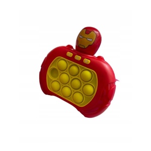 Joc Interactiv Consola Pop It, Cu Muzica Si Lumini, Antistres, Model 3, Plastic, Rosu/Galben, 3 ani+ - Img 2