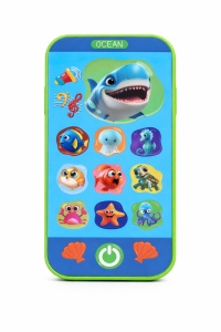 Jucărie Educativă Tip Smartphone cu Touchscreen, Povești și Sunete, 14 Taste, Verde - Img 1