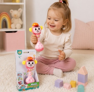 Jucarie Interactiva pentru Copii, cu Sunete si Lumini, Model Maimuta, Plastic, 12 luni+ - Img 2