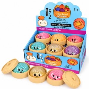 Jucărie Squishy Dumpling cu Sclipici pentru Copii, Culori Aleatorii, 3 Ani+