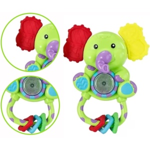 Jucarie Zornaitoarea pentru Bebelusi Elefant, cu Sunet, Multicolor, 6 luni+ - Img 2
