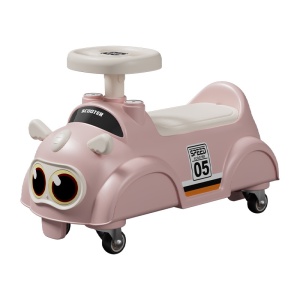 Mașinuță Ride-On pentru Bebeluși și Copii 0-4 Ani, Plastic PP, Roz – Alb