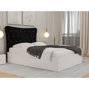 Pat tapitat LUXOR – Negru & Cristale