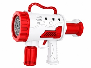 Pistol pentru Baloane de Săpun Model Bubble Cannon Roșu-Alb , cu Lumini LED, Funcționare pe Baterii - Img 5