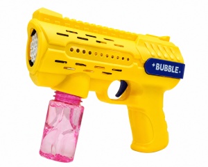 Pistol pentru Baloane de Săpun Model Bubble Ranger Galben, cu Lumini LED, Funcționare pe Baterii