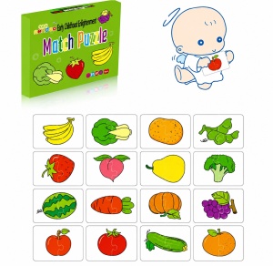 Puzzle din carton, Model Fructe si Legume, 32 piese, Varsta 3ani +