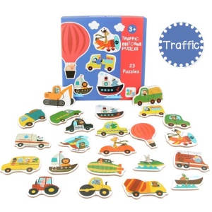 Puzzle din carton, Model Vehicule, 48 piese, Varsta 3 ani +