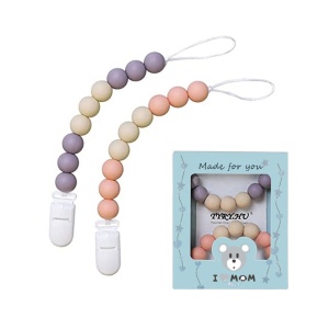 Set 2 Lanturi Pentru Suzeta, cu Bile din Silicon si Clips, 031 - Img 2