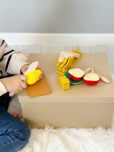 Set bucatarie, Fructe de feliat, 21 Piese, Roz - Img 4
