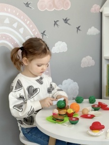 Set Fructe si Alimente Pentru Feliat, 27 Piese, Plastic, Multicolor