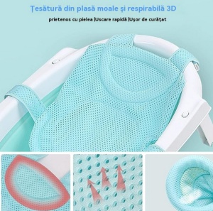 Suport tip Hamac Pentru Cadita Bebelusi, Universal, Textil, Turquoise - Img 5