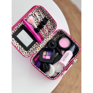 Trusa Make-up Pentru domnisoare cu Mini Valiza, 21 Piese, Multicolor, 6 ani+