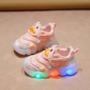 Adidași Copii cu Lumini LED, Model Roz Rățușcă , Talpă Antiderapantă, Confort și Design Modern - Img 2