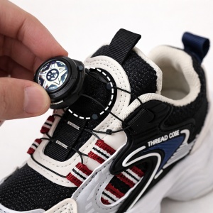 Adidași Sport pentru Copii Negri-Alb cu Sistem Inovator de Prindere tip Dial, Talpă Flexibilă și Confort Sporit - Img 4
