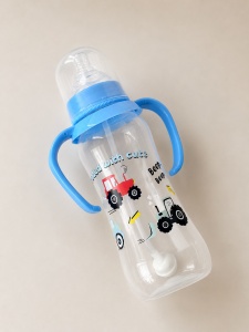 Biberon cu Cioc si Manere, 250ml 6 luni+, Albastru - Img 3