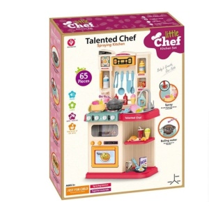 Bucătărie de Jucărie Interactivă "Talented Chef" cu Aburi, Apă Curentă și 65 Piese – Set Complet pentru Copii, 3ani+ - Img 2