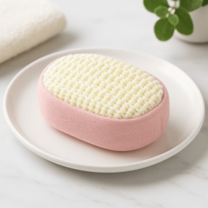 Burete de Baie Sponge Pentru Scrub, Roz, 16 cm - Img 2